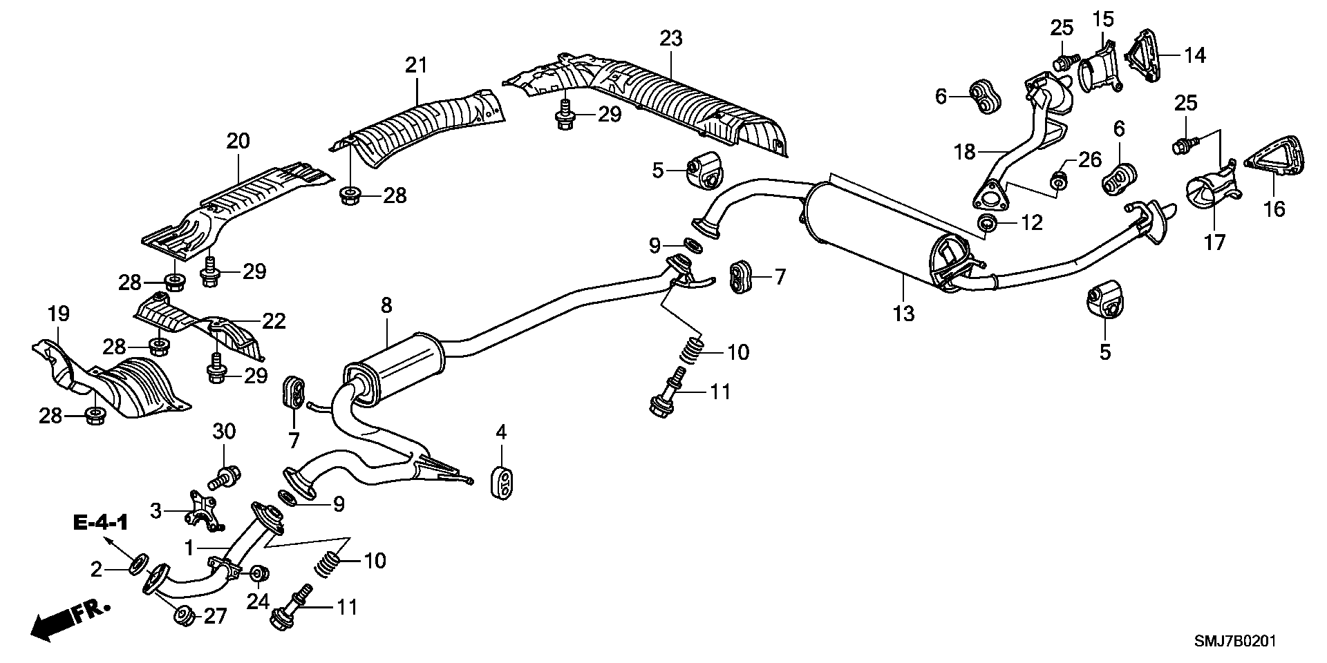 Honda 18307-SMG-E02 - Takaäänenvaimentaja inparts.fi