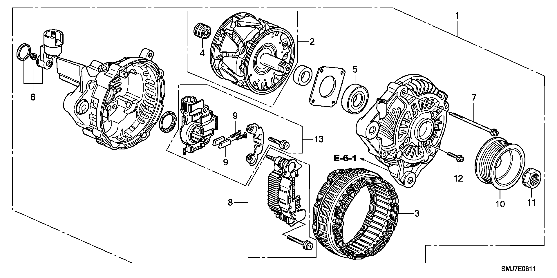 Honda 31127-RNA-A01 - Tasasuuntain, generaattori inparts.fi