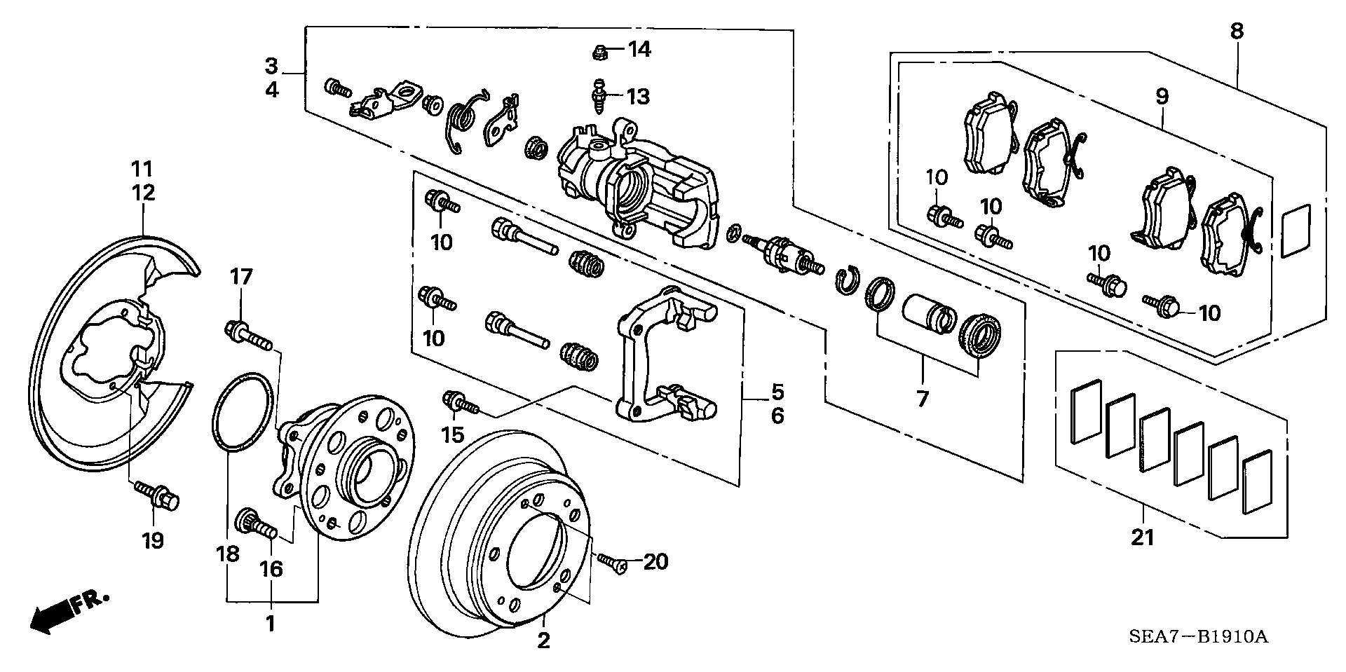 Honda 43012-SEA-E01 - Jarrusatula inparts.fi