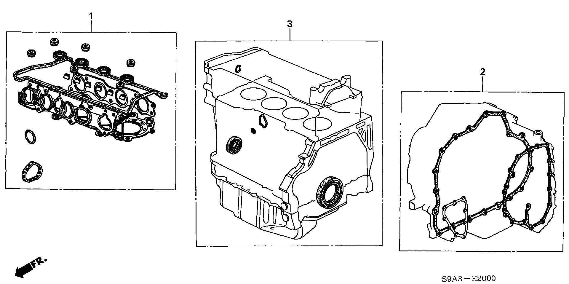 Honda 06110-RBA-E01 - Tiivistesarja, sylinterikansi inparts.fi