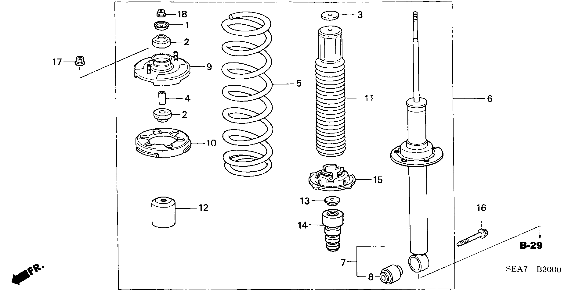 Honda 52675-S84-A01 - Jousijalan tukilaakeri inparts.fi