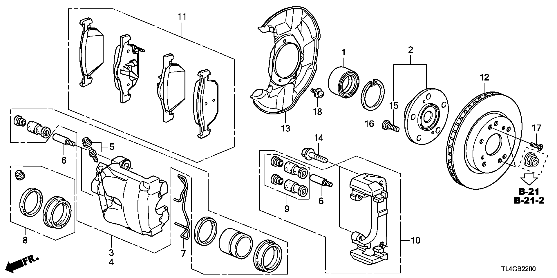 Honda 45022-TL1-G01 - Jarrupala, levyjarru inparts.fi