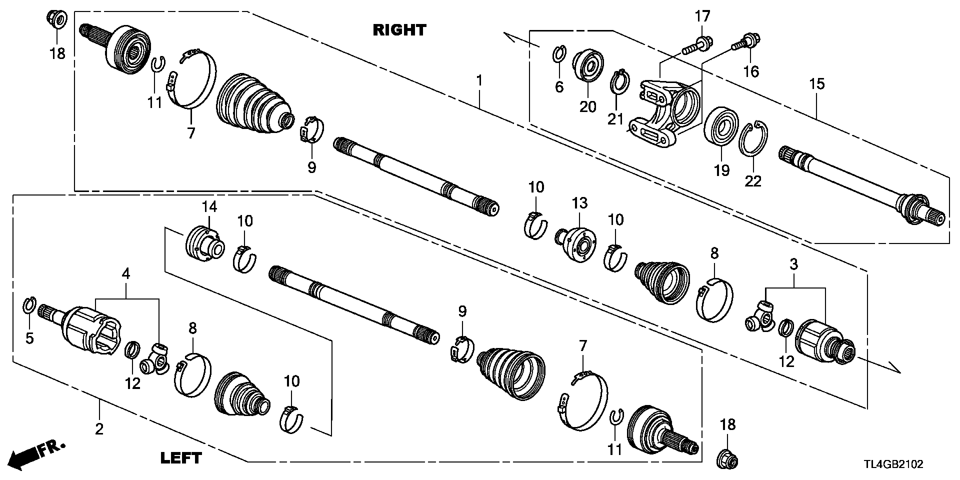 Honda 44310-STK-405 - Paljekumi, vetoakseli inparts.fi