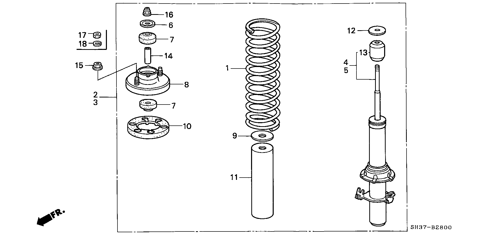 Honda 51605-SH3-905 - Iskunvaimennin inparts.fi