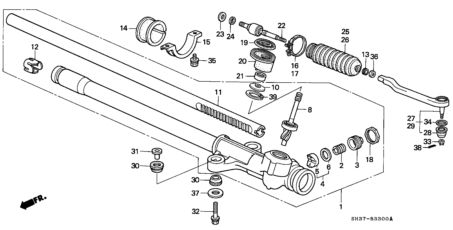 Honda 53560-SH3-013 - Raidetangon pää inparts.fi