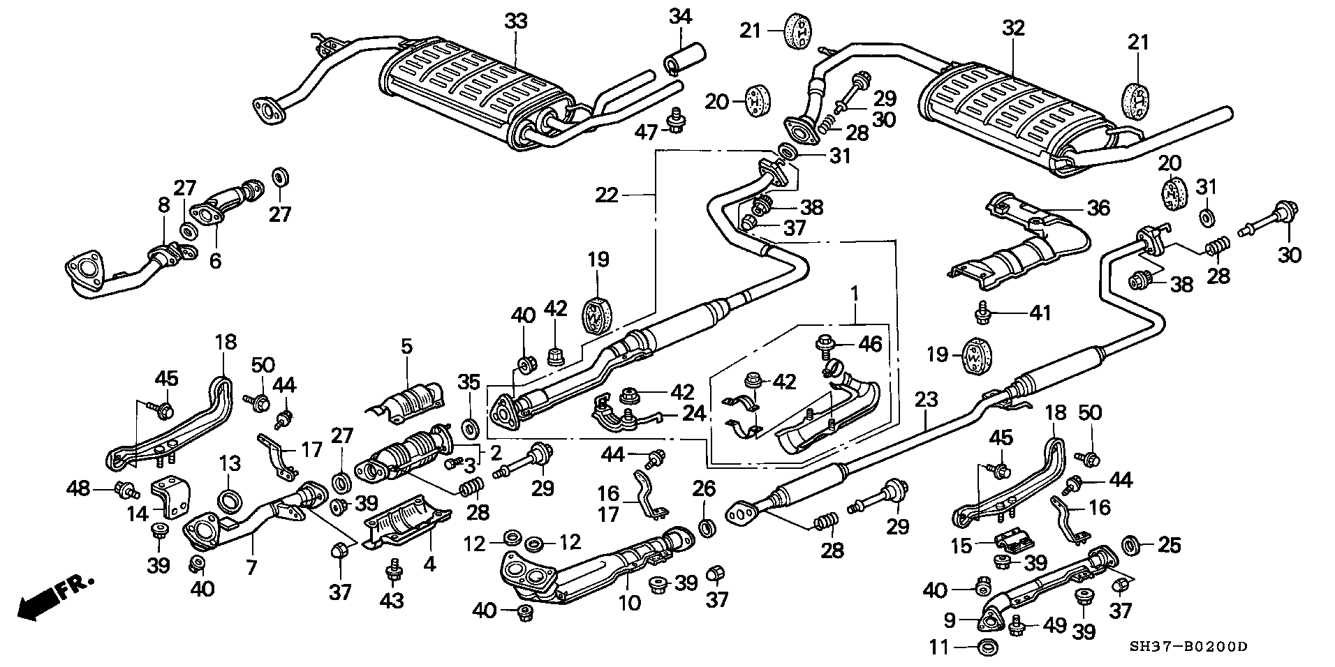 Honda 18160PM5A02 - Katalysaattori inparts.fi