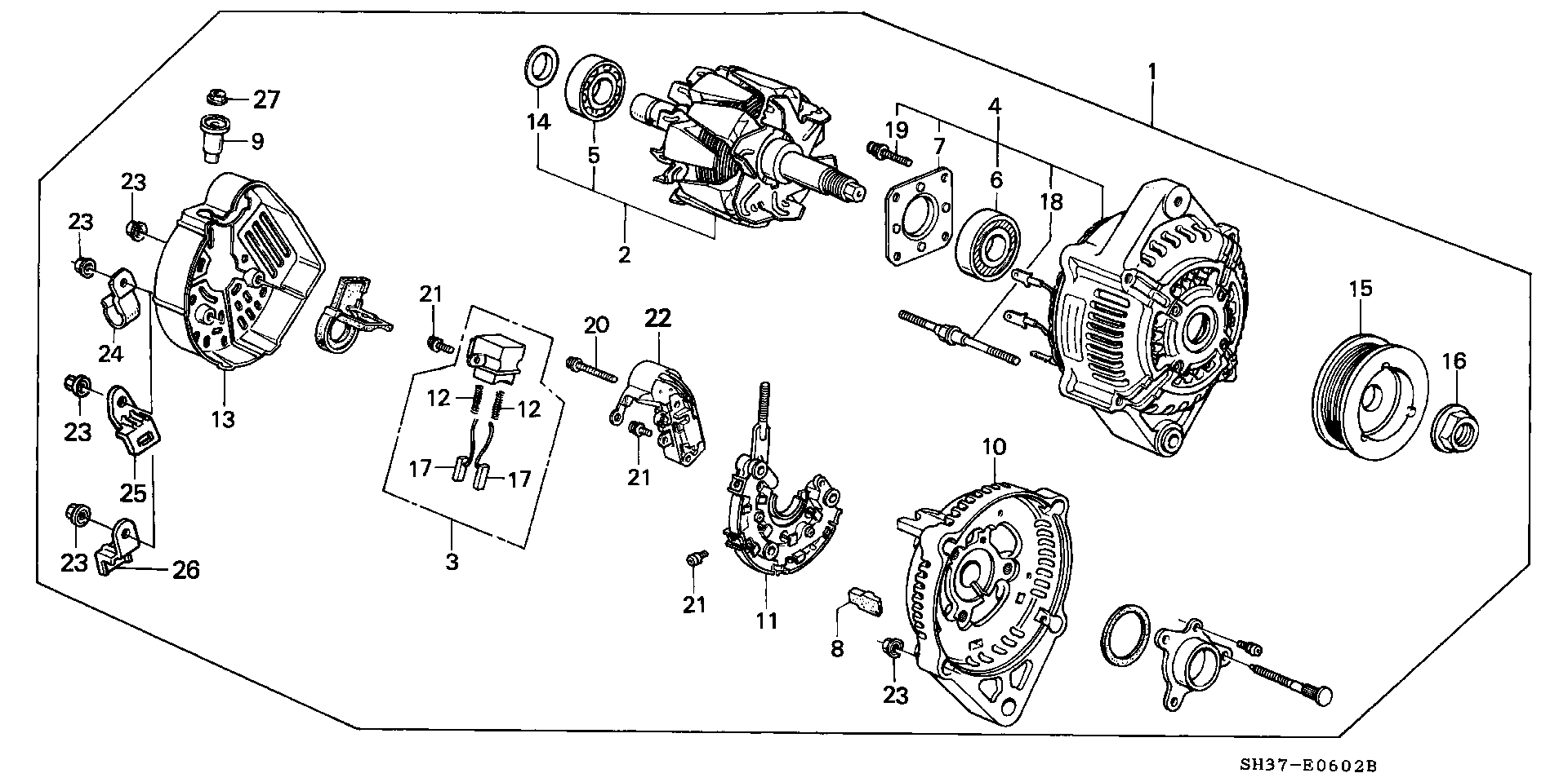 Honda 31127PD1014 - Tasasuuntain, generaattori inparts.fi