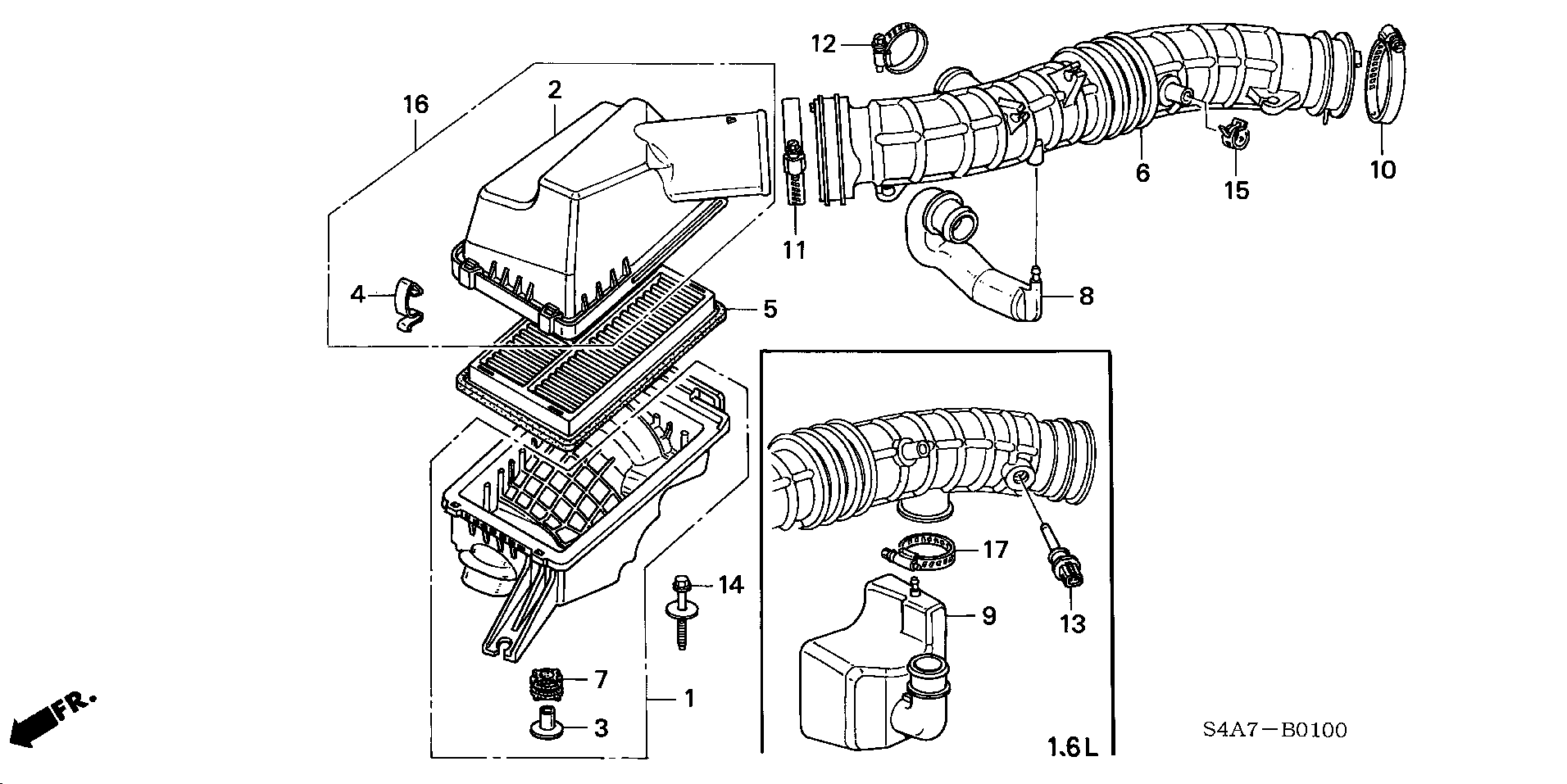 Honda 17220-PDA-E01 - Ilmansuodatin inparts.fi