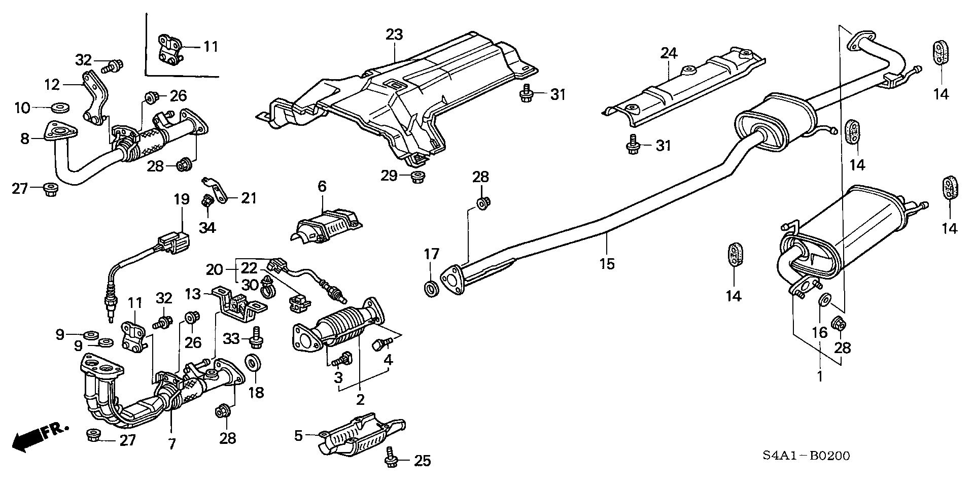 Honda 36531-PDE-E02 - Lambdatunnistin inparts.fi