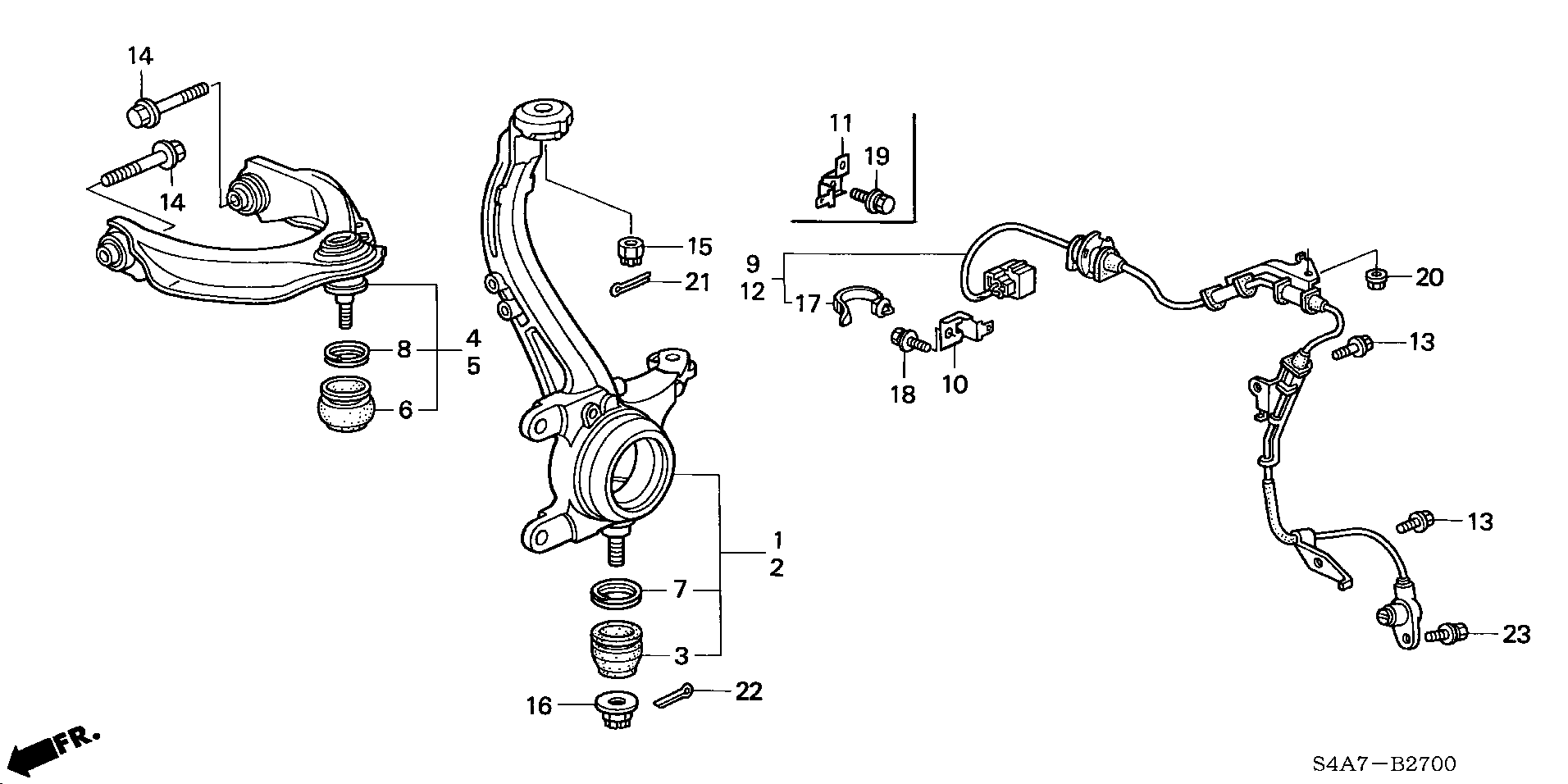 Honda #51450-S1A-E01 - Tukivarsi, pyöräntuenta inparts.fi