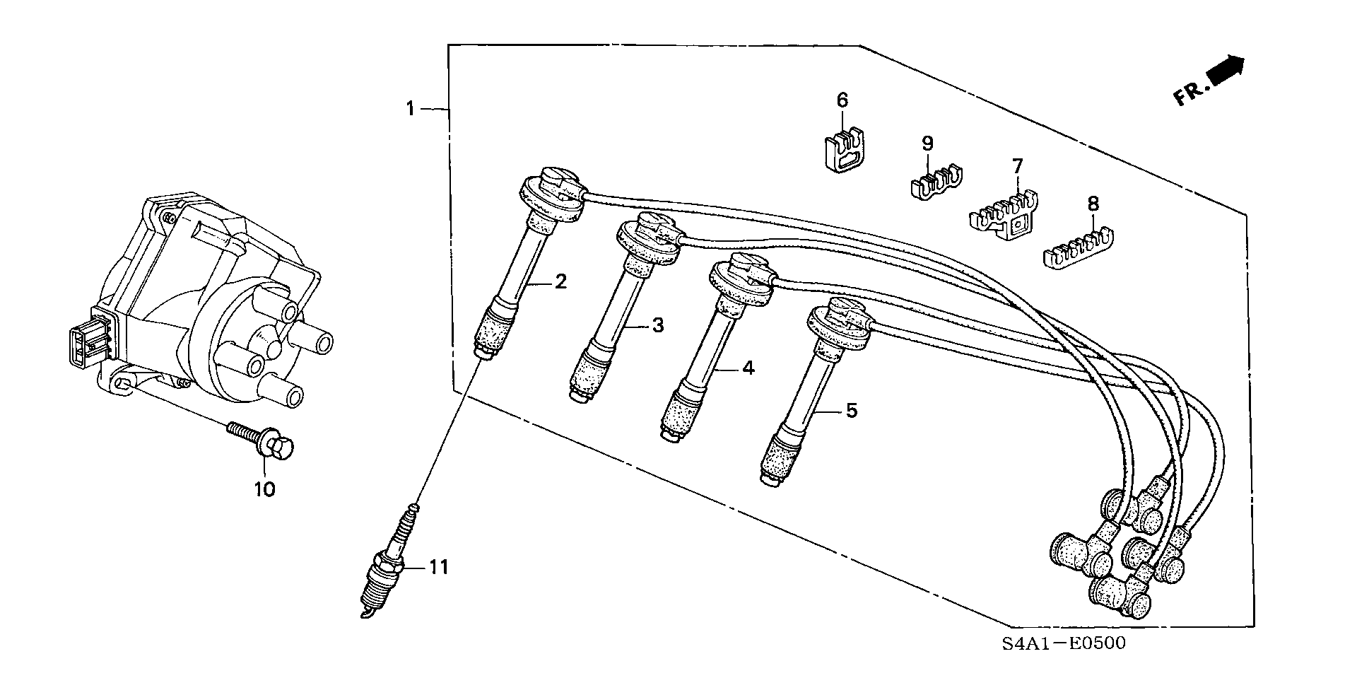 Honda 32700-PDA-E01 - Sytytysjohtosarja inparts.fi