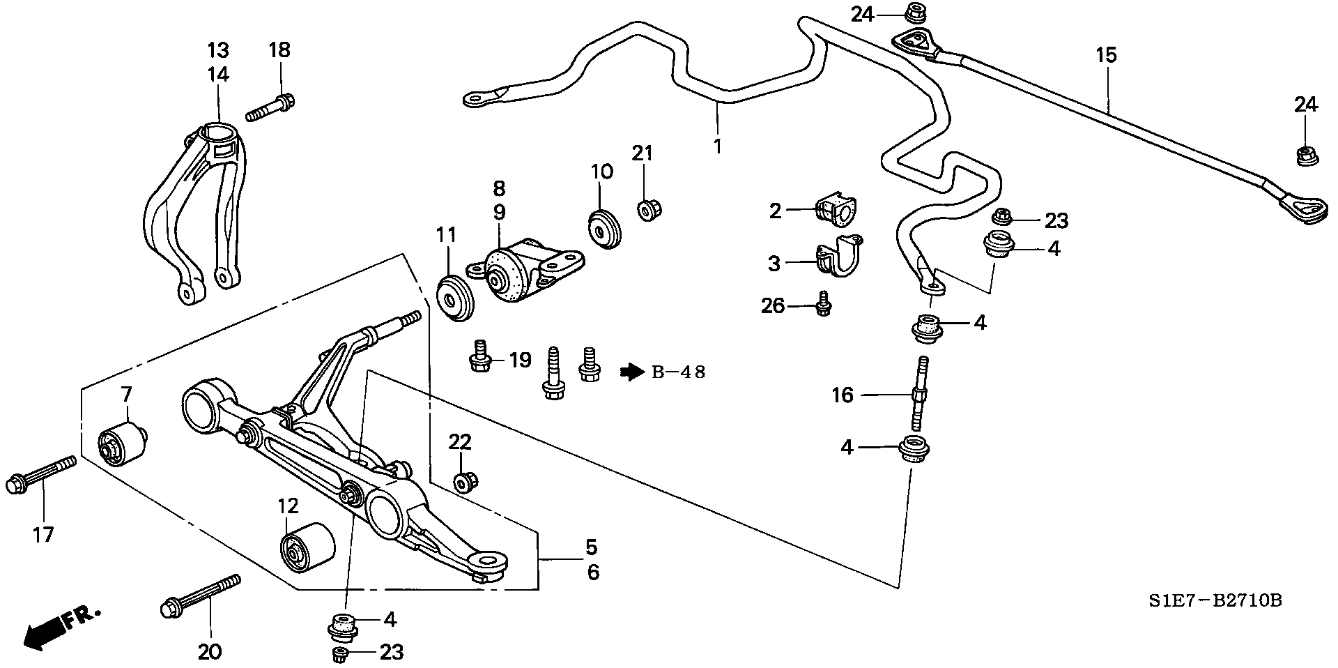 Honda 51396ST3E00 - Tukivarren hela inparts.fi