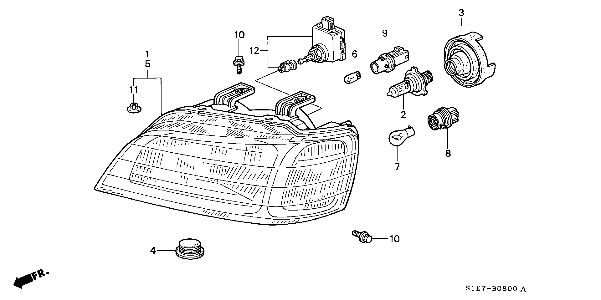 Honda 33301ST3E01 - BULB (12V 5W) inparts.fi