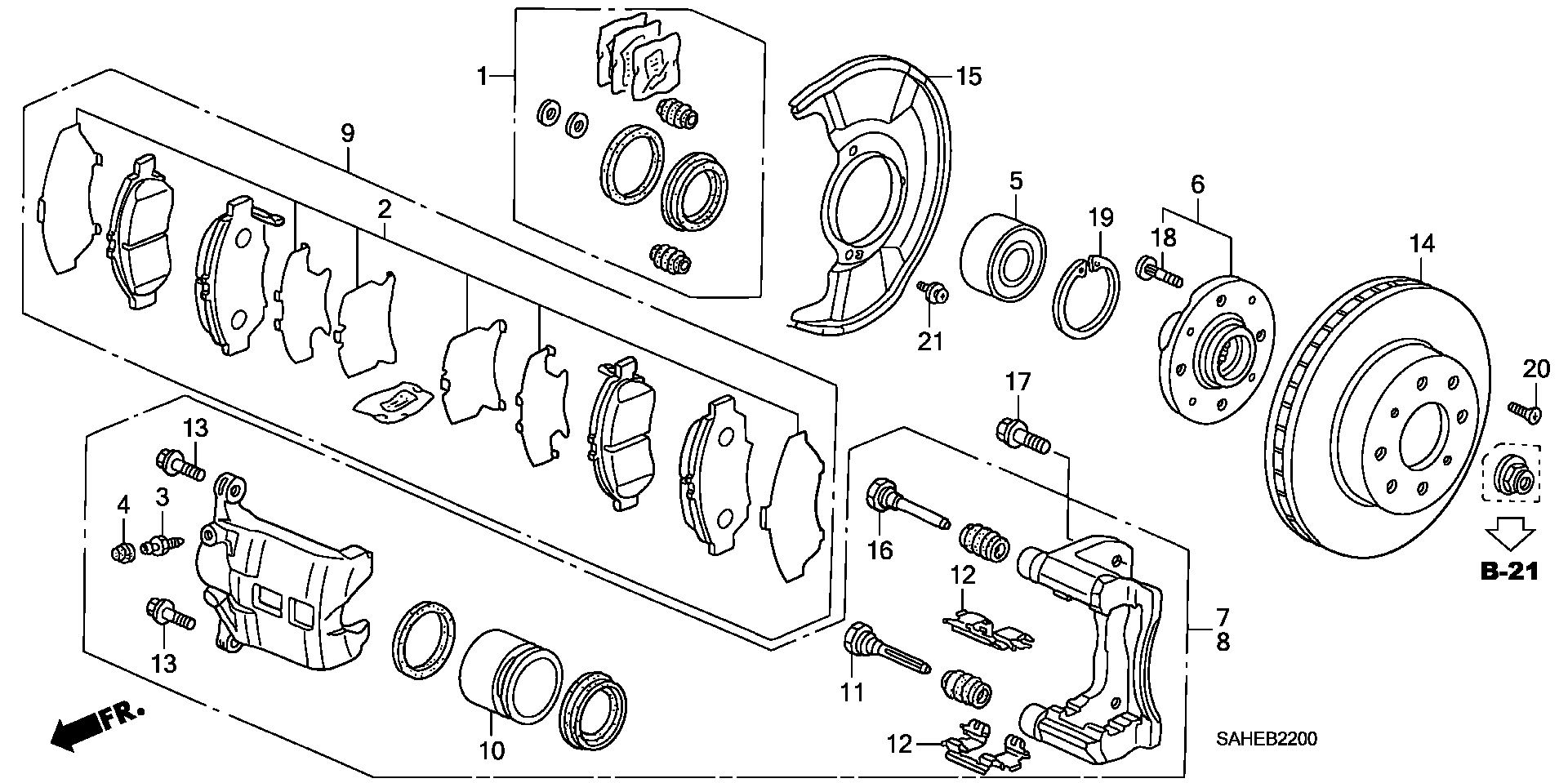 Honda 44300-SAA-003 - Pyöränlaakerisarja inparts.fi