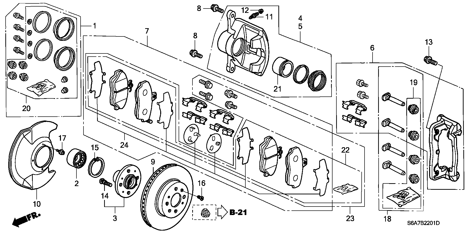 Honda 44300-S6D-E01 - Pyöränlaakerisarja inparts.fi