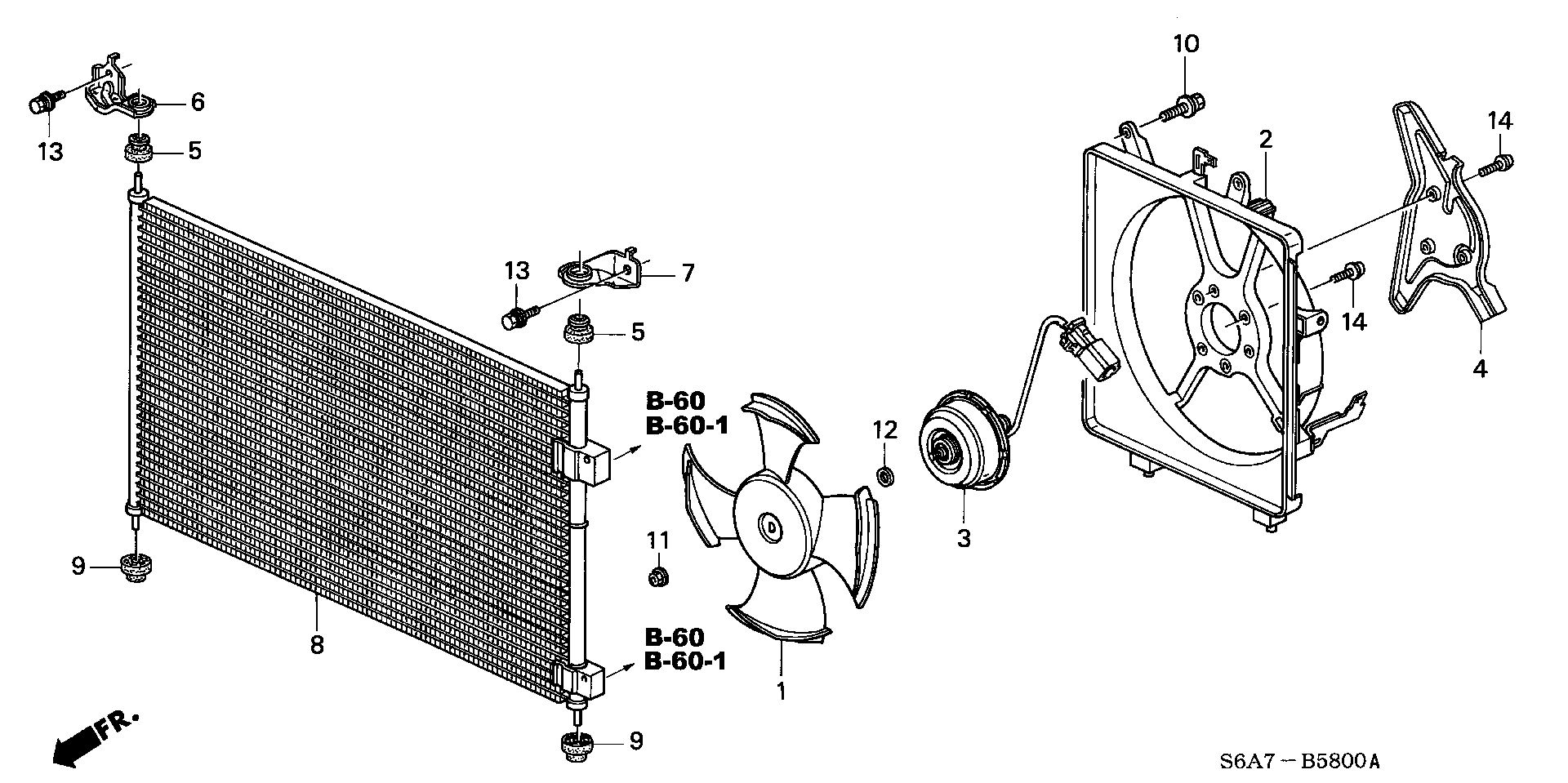 Honda 80 110 S6D G01 - Lauhdutin, ilmastointilaite inparts.fi