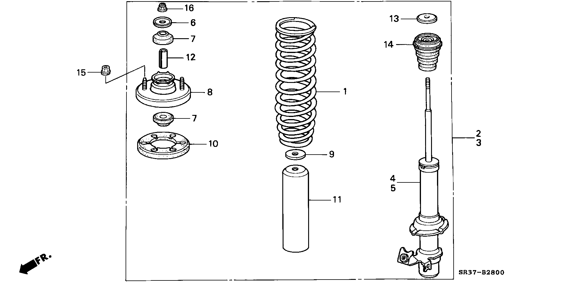 Honda 51606-SR3-003 - Iskunvaimennin inparts.fi