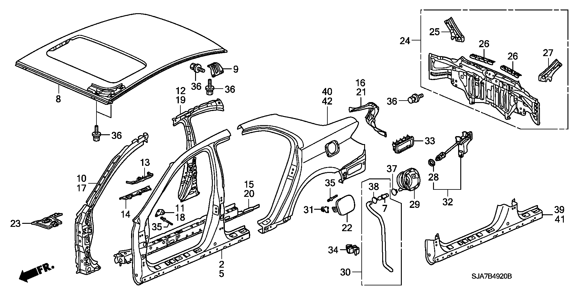 Honda 9500202080 - Pakoputkisto inparts.fi