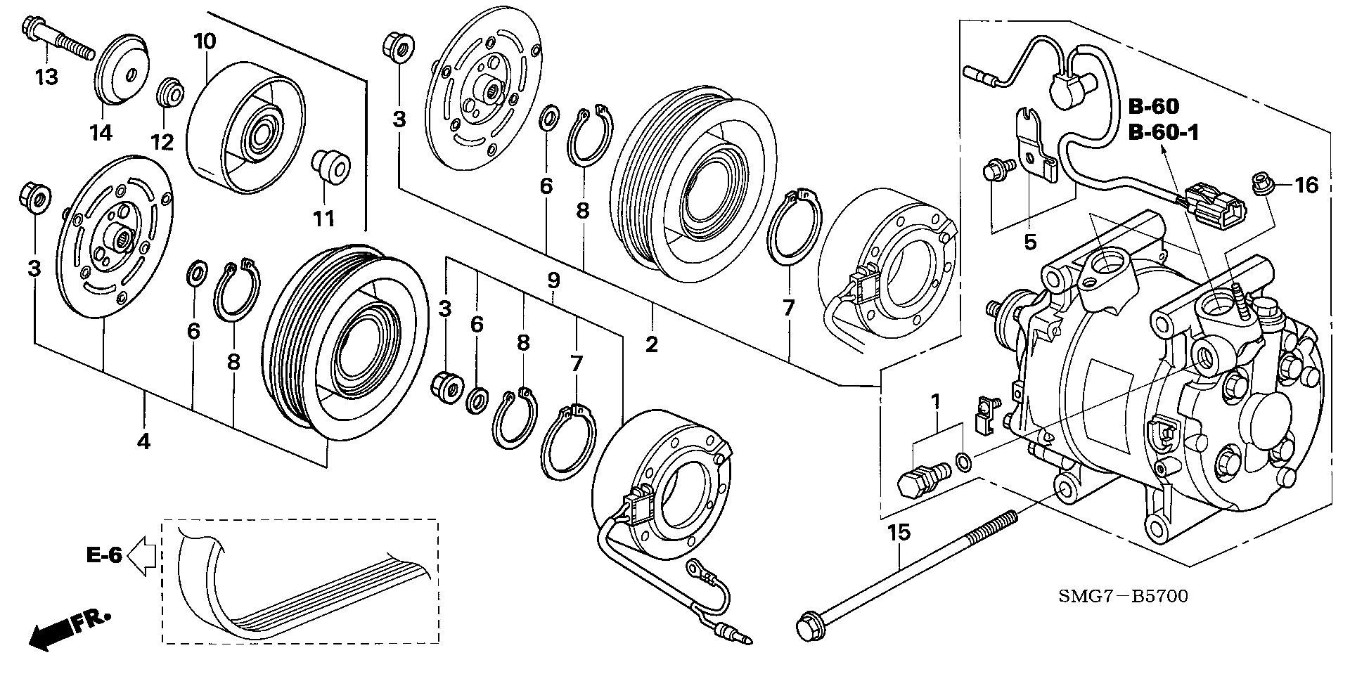 Honda 38810-RSH-E01 - Kompressori, ilmastointilaite inparts.fi