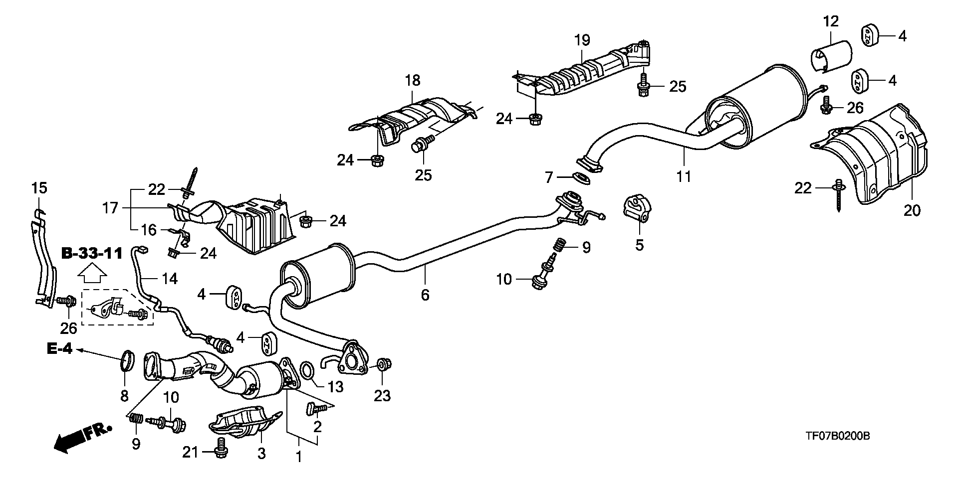 Honda 18160RB0000 - Katalysaattori inparts.fi