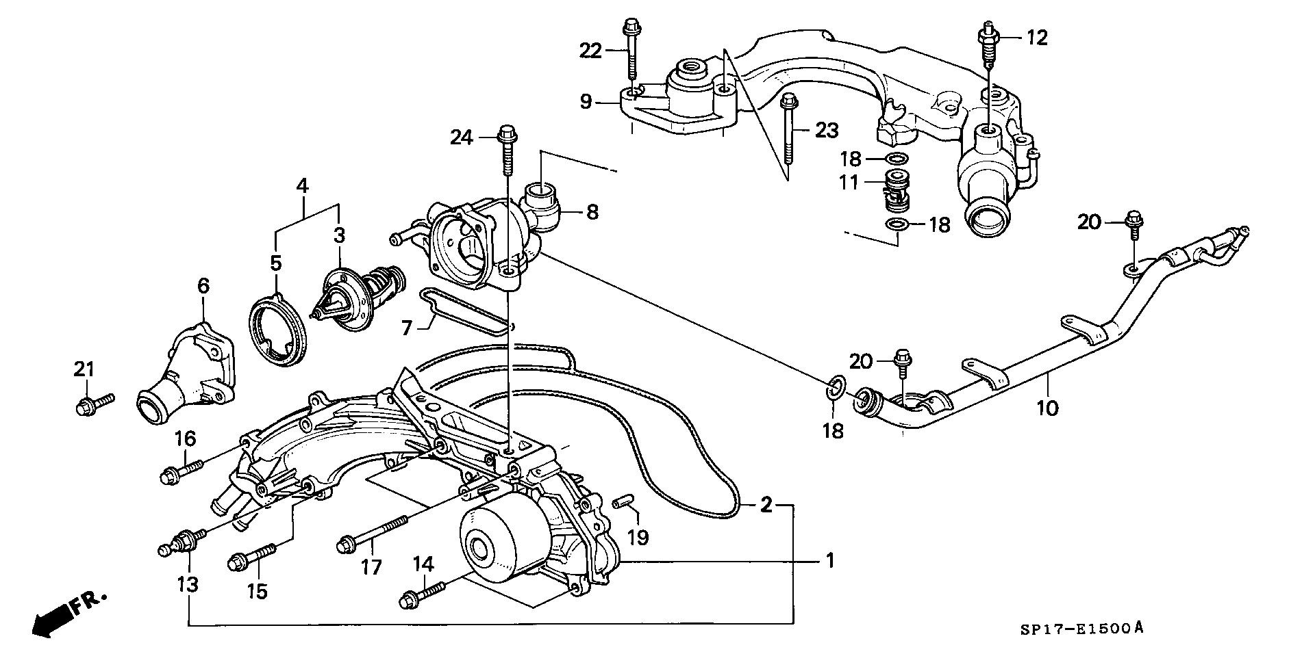 Honda 19300-PR7-A01 - Termostaatti, jäähdytysneste inparts.fi