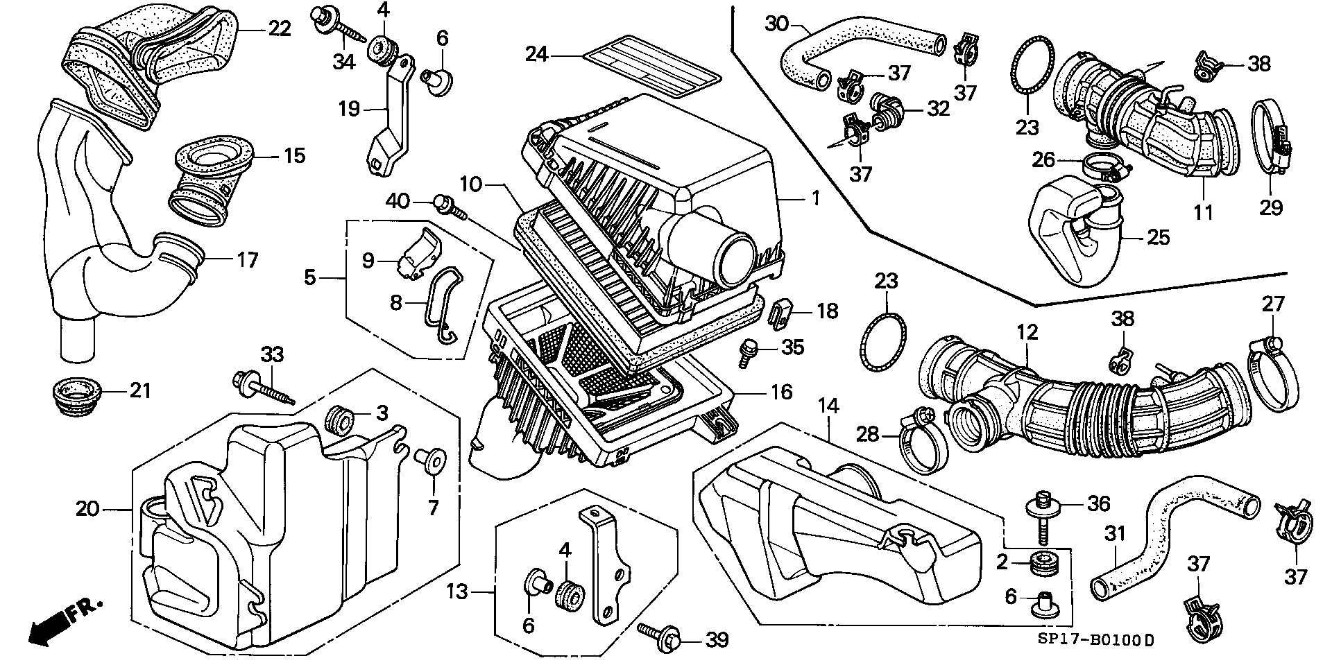 Honda 17220-PY3-000 - Ilmansuodatin inparts.fi