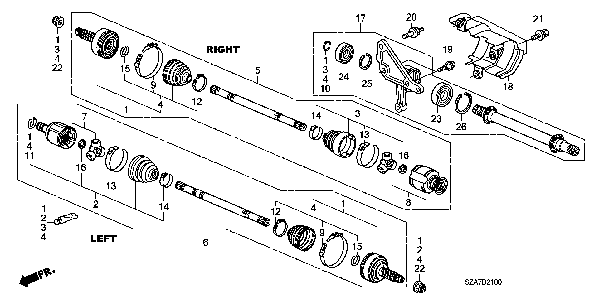 Honda 44310-STX-305 - Nivelsarja, vetoakseli inparts.fi