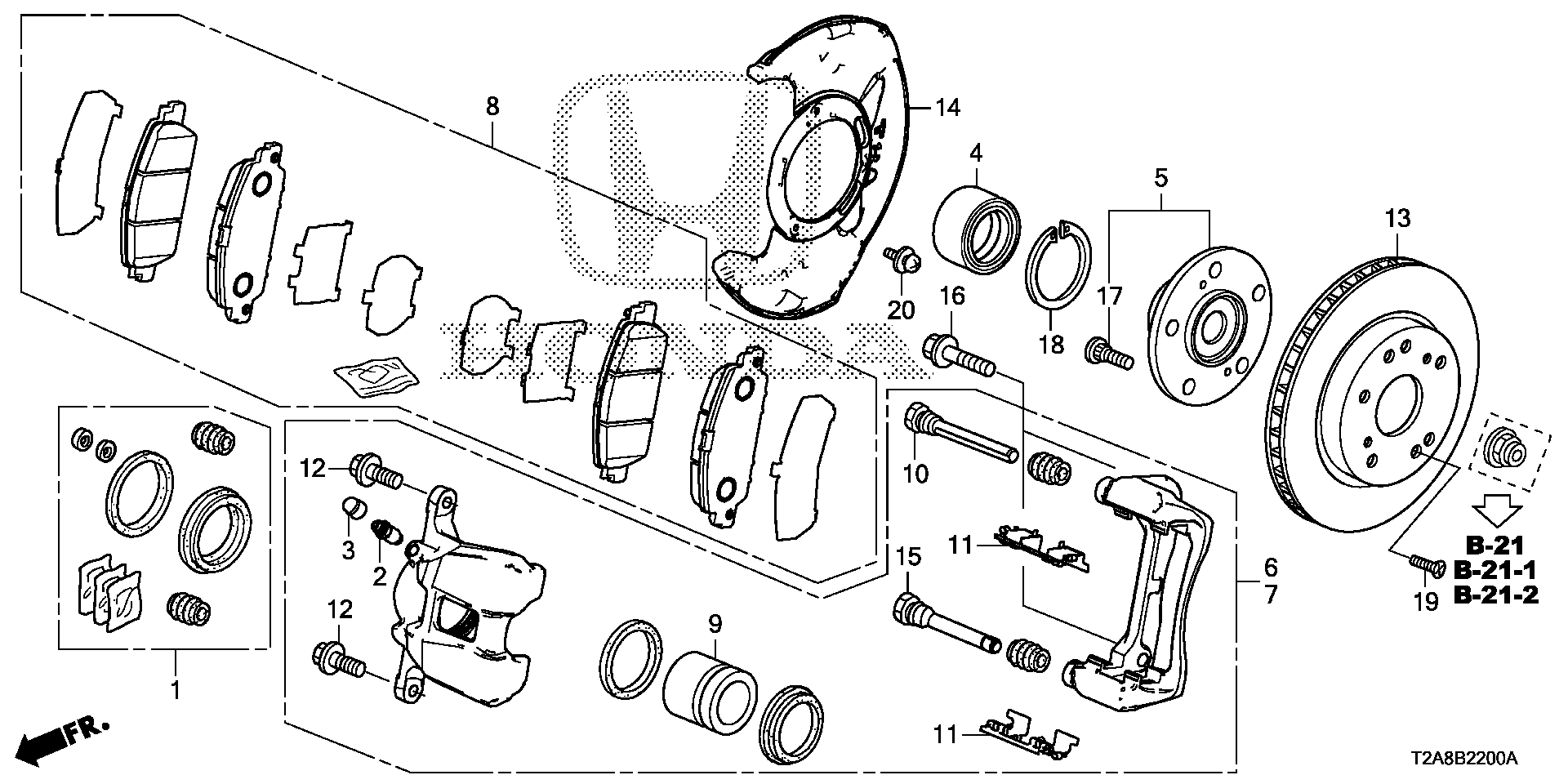 Honda 45022-T2M-T00 - Jarrupala, levyjarru inparts.fi