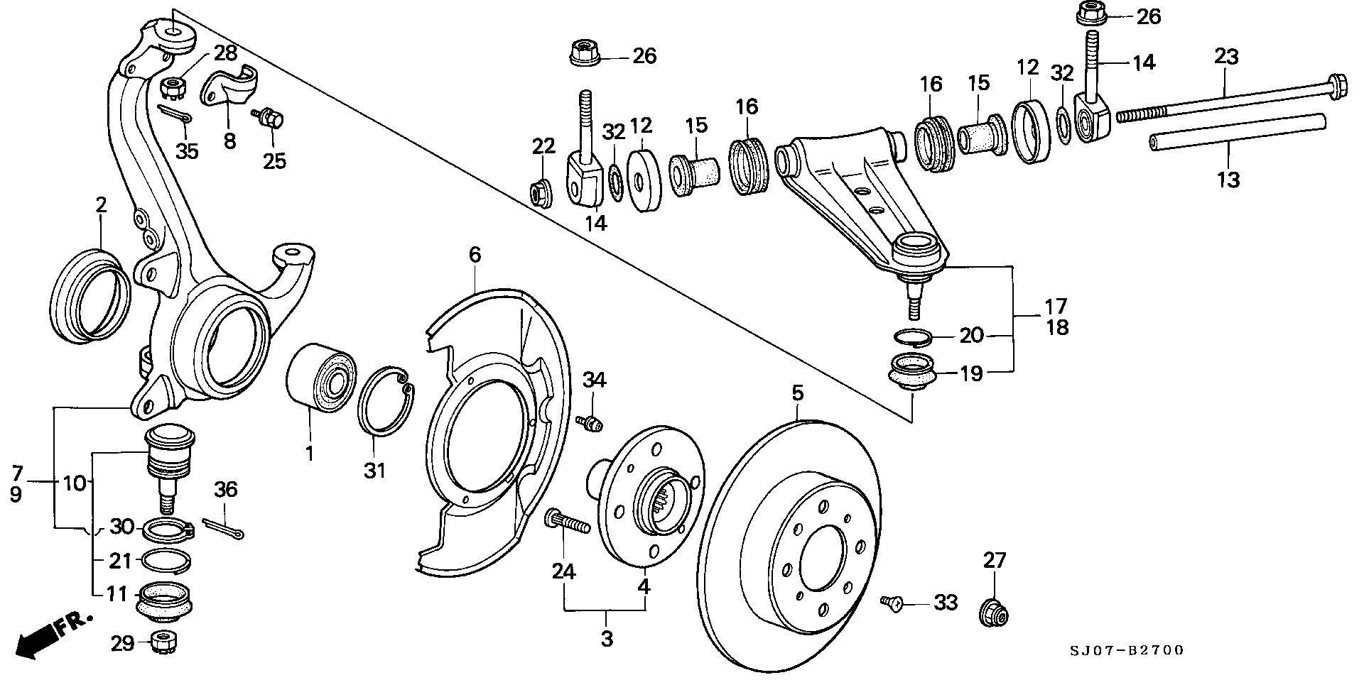 Honda 44300-SE0-003 - Pyöränlaakerisarja inparts.fi