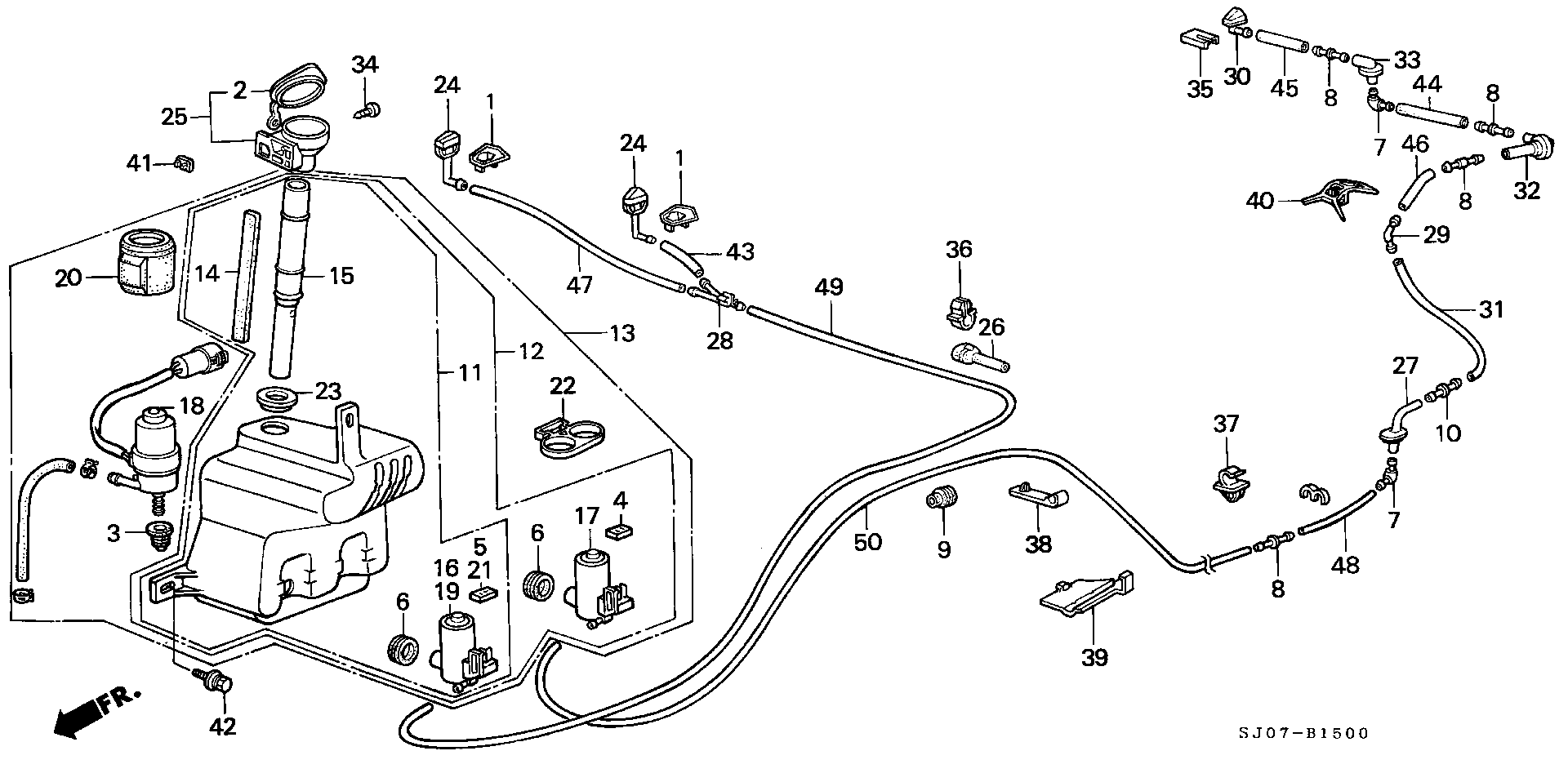 Honda 76806-SE0-003 - Pesunestepumppu, lasinpesu inparts.fi