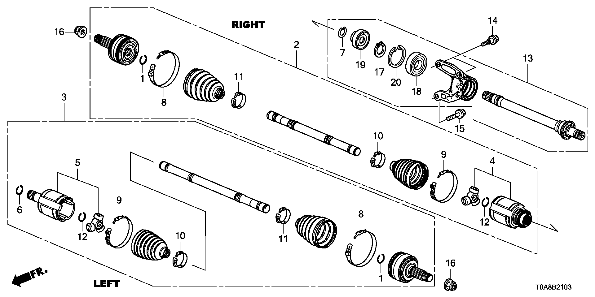 Honda 44305-T1W-A01 - Vetonivel inparts.fi