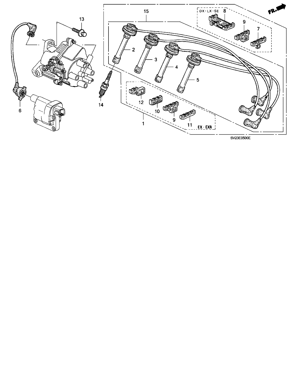 Honda 32701-P0B-A00 - Sytytysjohtosarja inparts.fi