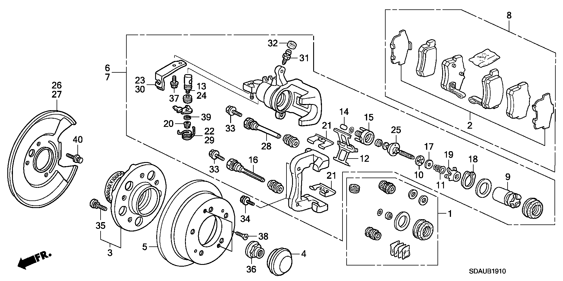 Honda 43018SDCA00 - Jarrusatula inparts.fi