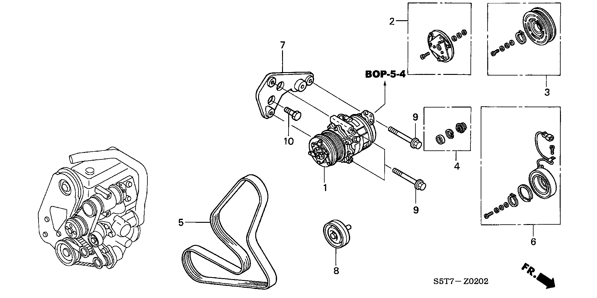 Honda 38800-PLZ-D00 - Kompressori, ilmastointilaite inparts.fi