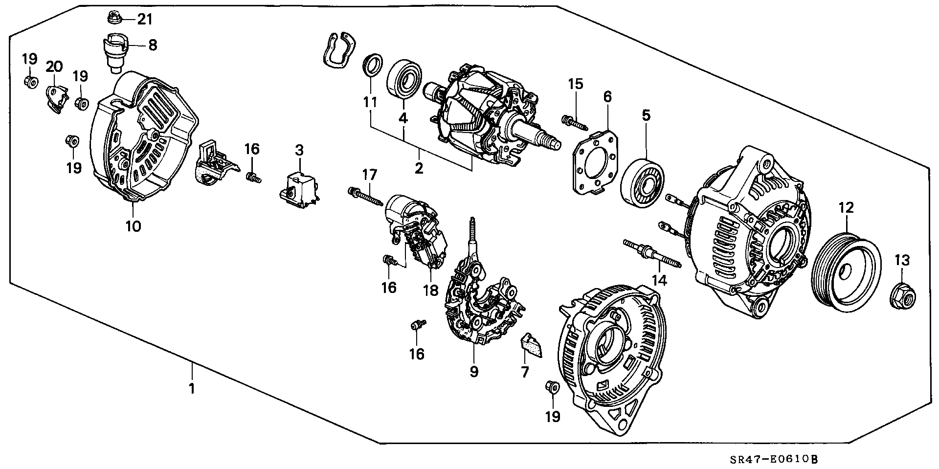 Honda 31100P08013 - Laturi inparts.fi