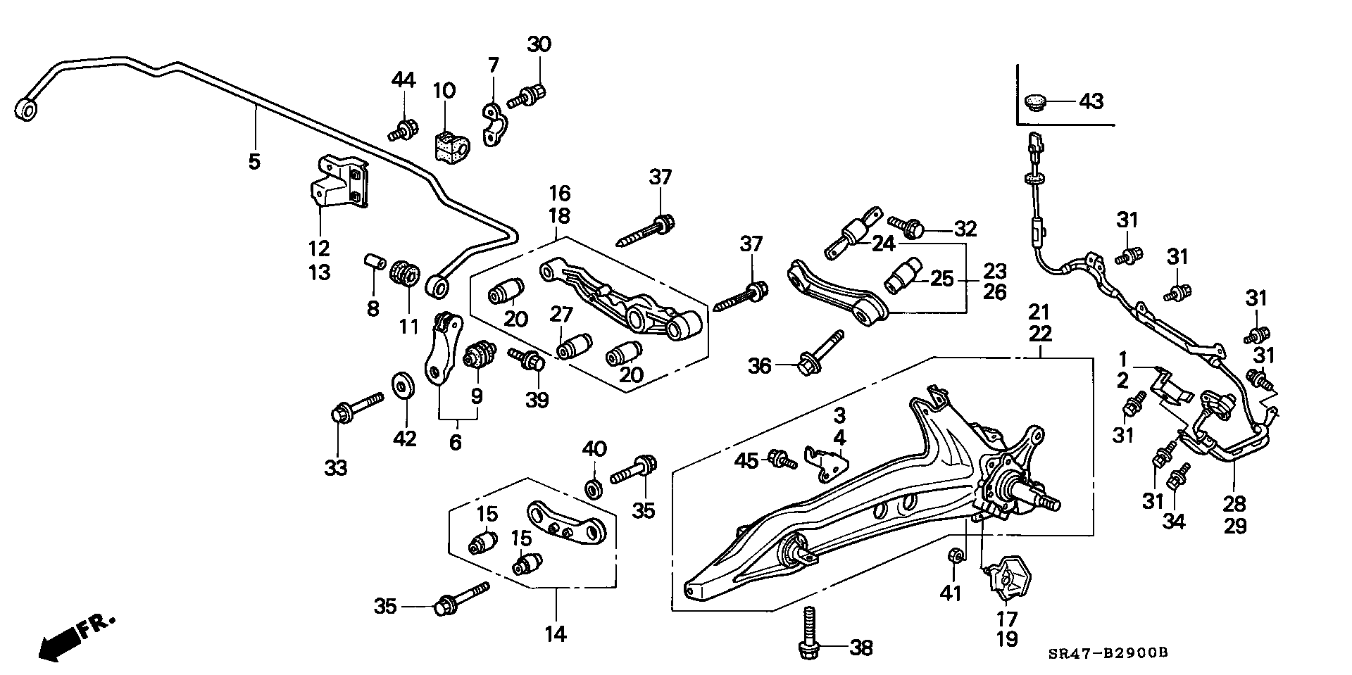 Honda #52400-SR3-000 - Tukivarsi, pyöräntuenta inparts.fi