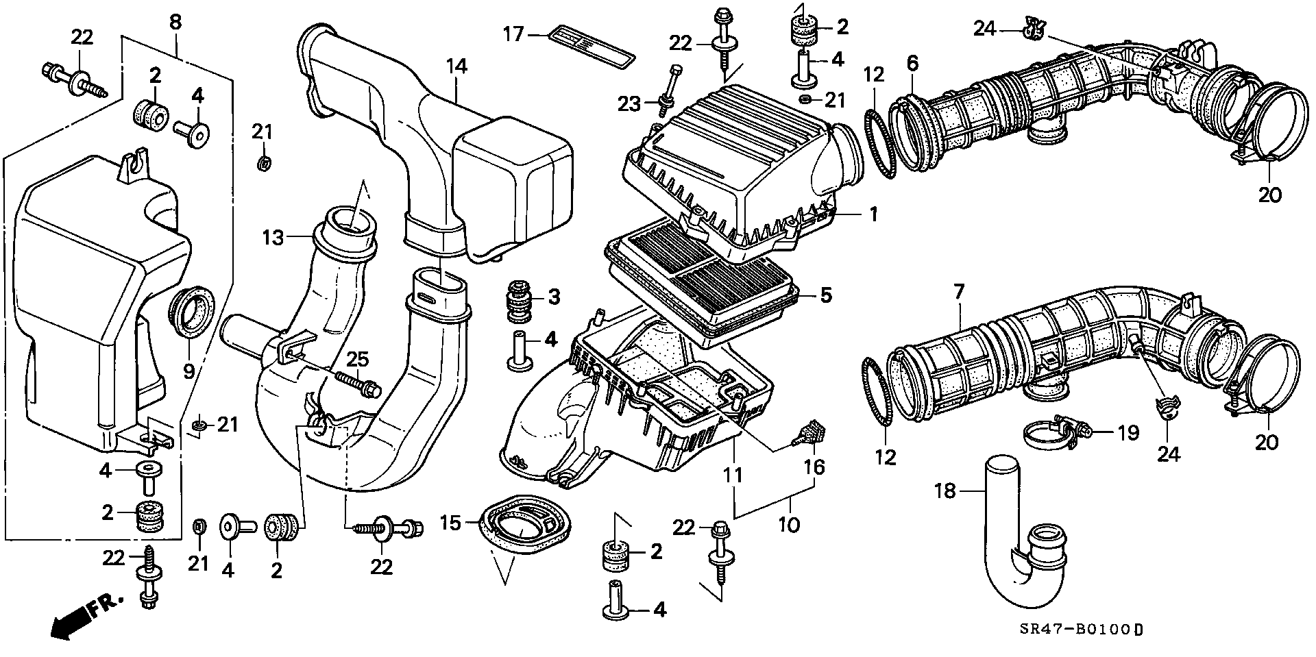 Honda 17220-P07-000 - Ilmansuodatin inparts.fi