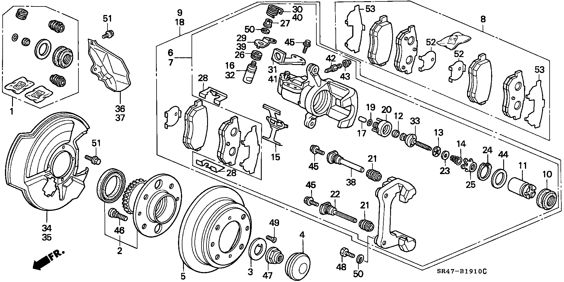 Honda 43019-SR3-000 - Jarrusatula inparts.fi