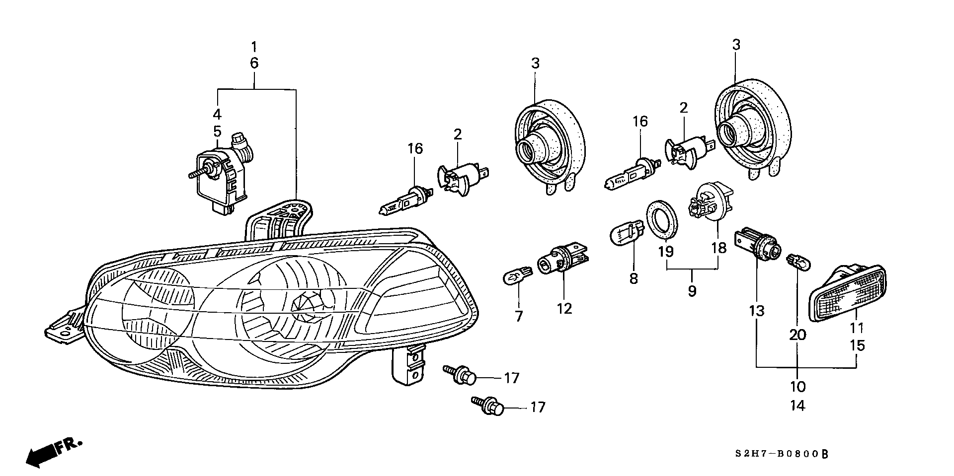 Honda 34350-SL4-003 - Vilkkuvalo inparts.fi