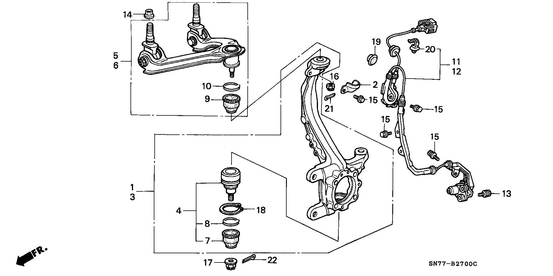 Honda 51220-SM1-A02 - Pallonivel inparts.fi