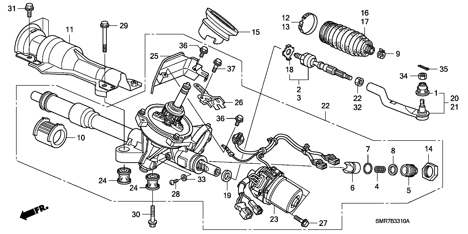 Honda 53560-SMJ-003* - Raidetangon pää inparts.fi