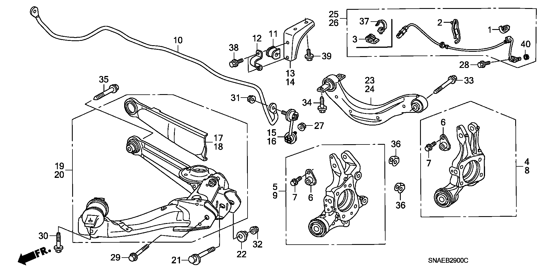 Honda 52390SNAA00 - Tukivarsi, pyöräntuenta inparts.fi