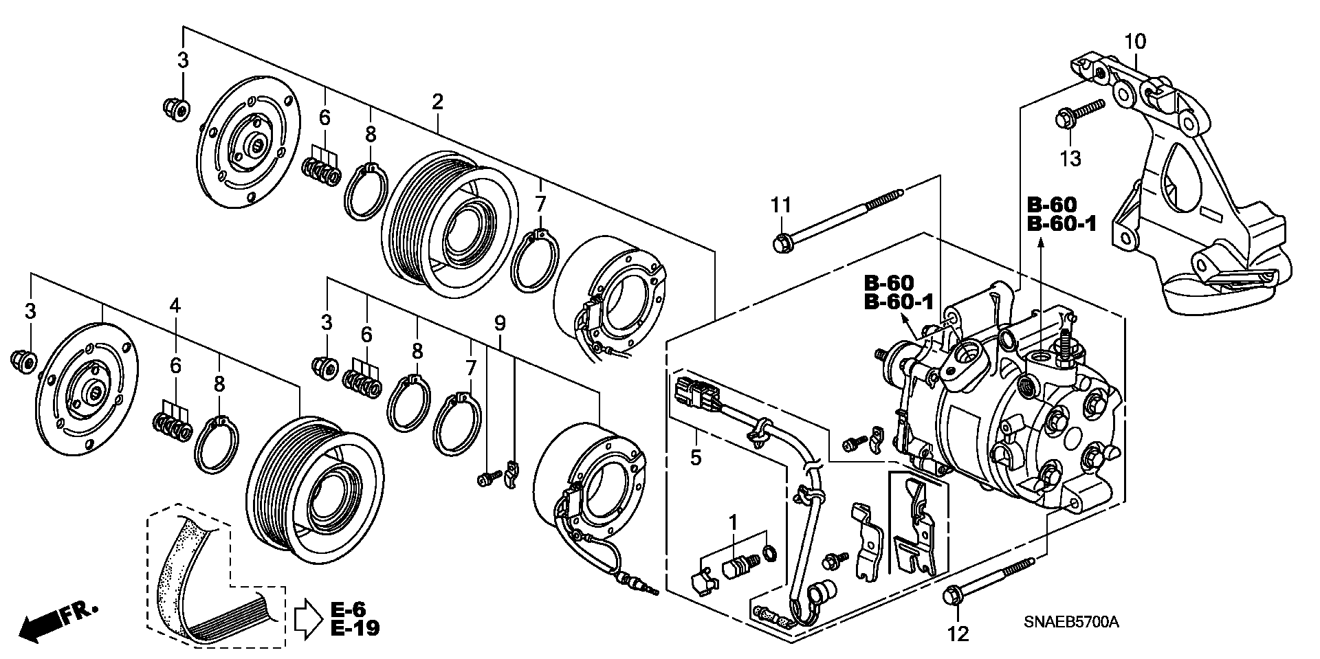 Honda 38900-RNA-A01 - Magneettikytkin, ilmastointikompressori inparts.fi