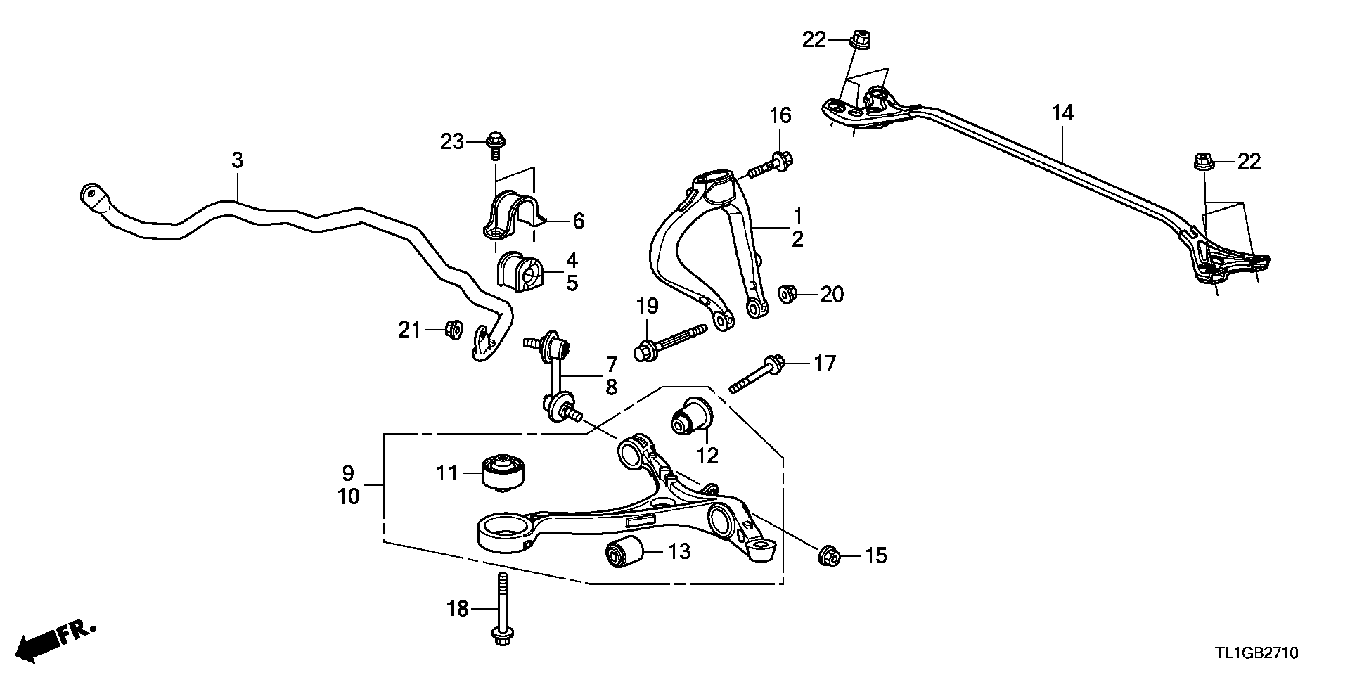 Honda 51810-TA0-A01 - Tukivarren hela inparts.fi