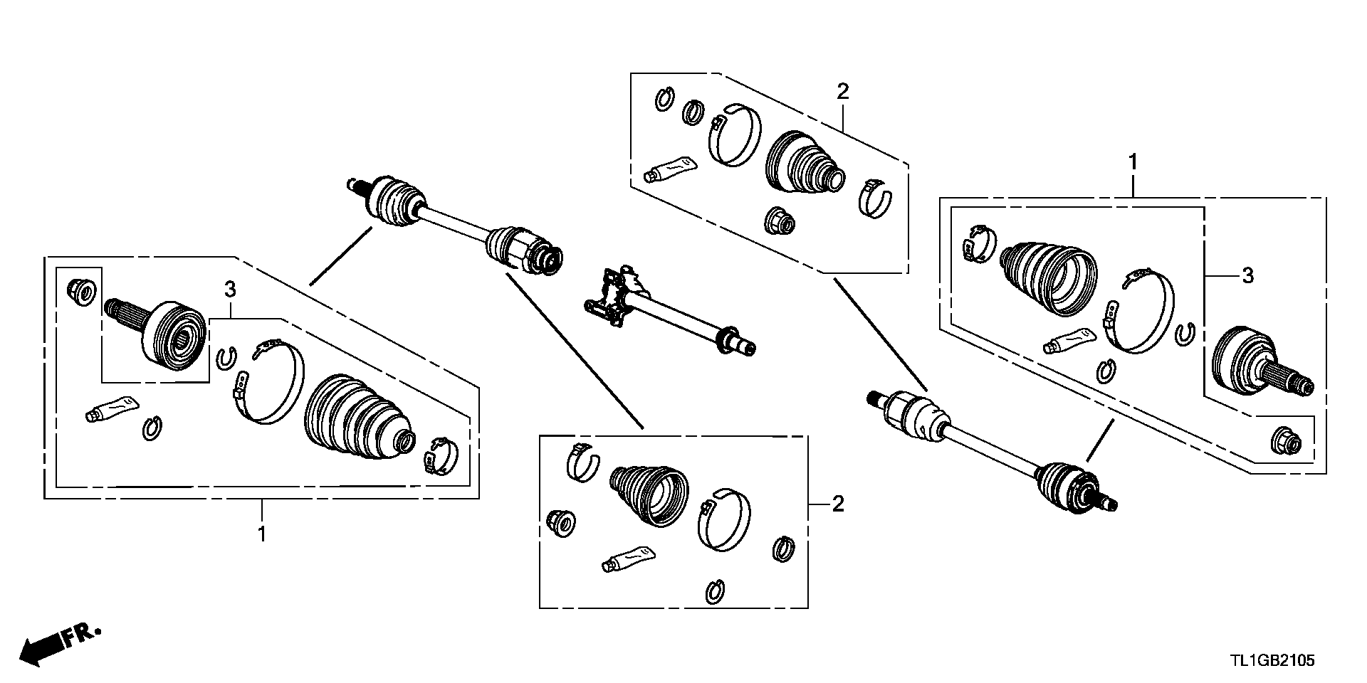 Honda 44017-TA0-A50 - Paljekumi, vetoakseli inparts.fi