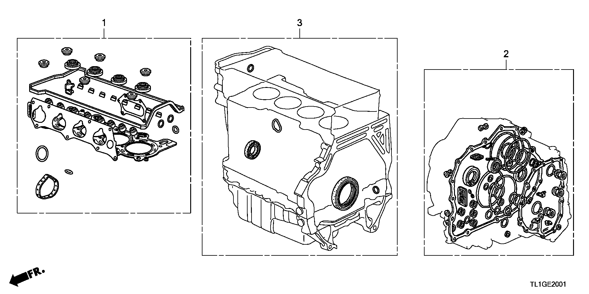 Honda 06114R40J00 - Tiivistesarja, kampikammio inparts.fi