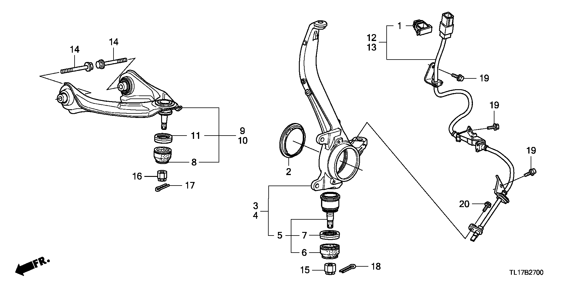 Honda 51220-TA0-A02 - Raidetangon pää inparts.fi