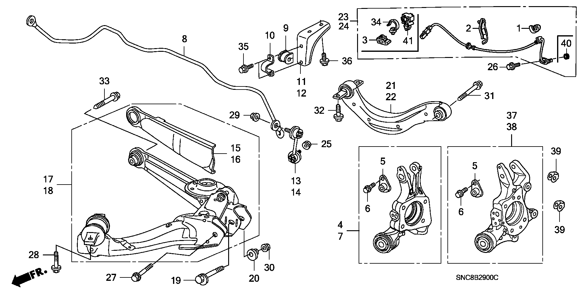 Honda 52400SNAA00 - Tukivarren hela inparts.fi