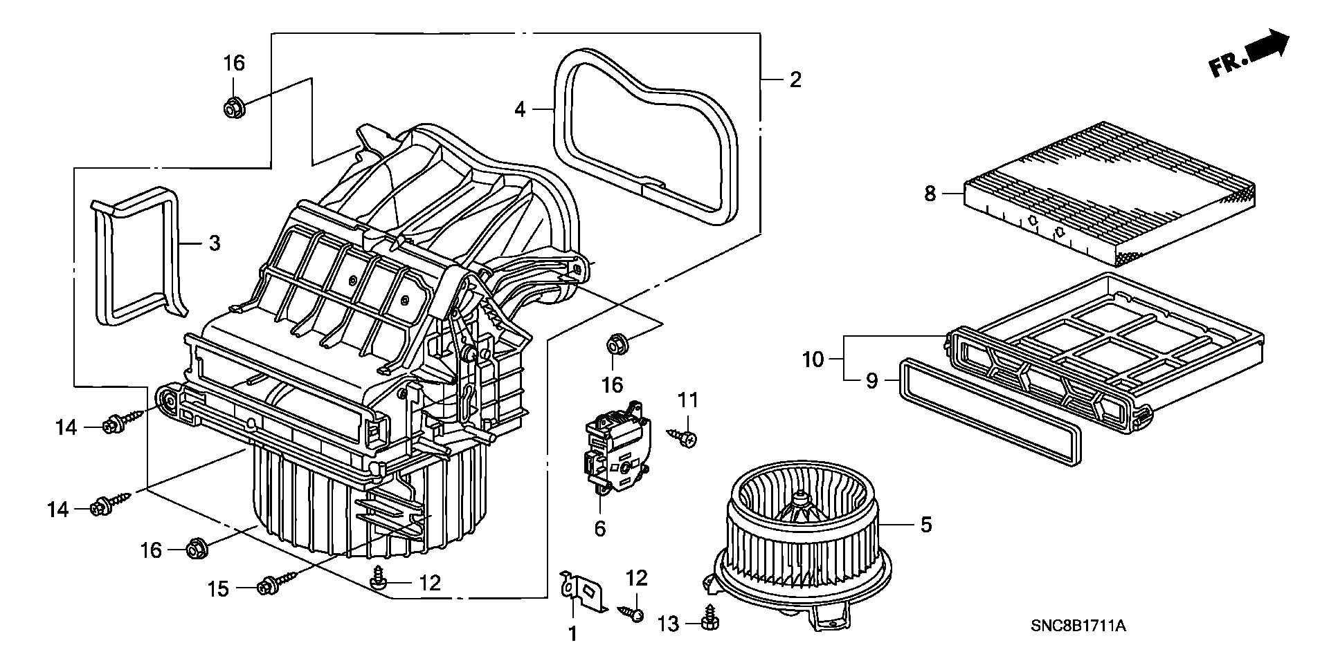 Honda 80291SEPH01 - Suodatin, sisäilma inparts.fi