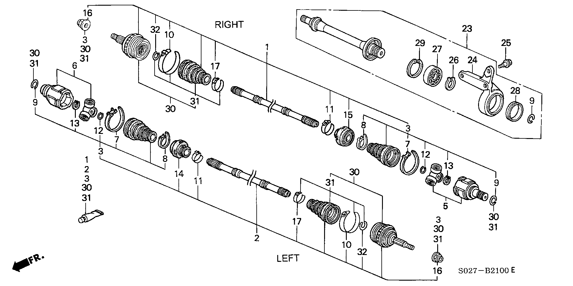 Honda 44014-S01-952 - Nivelsarja, vetoakseli inparts.fi